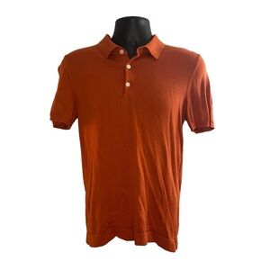 H&M Burnt Orange Knit Polo Small